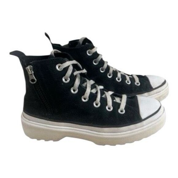 Converse Lugged Lift Kids High Top Shoes Size 5 Platform Zipper Lace Up Sneakers - Picture 10 of 11